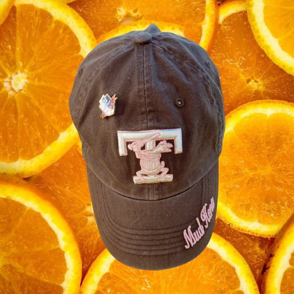 Twins Enterprise Toledo Mud‎ Hens Brown Pink Baseball Cap Hat Adjustable Women's
